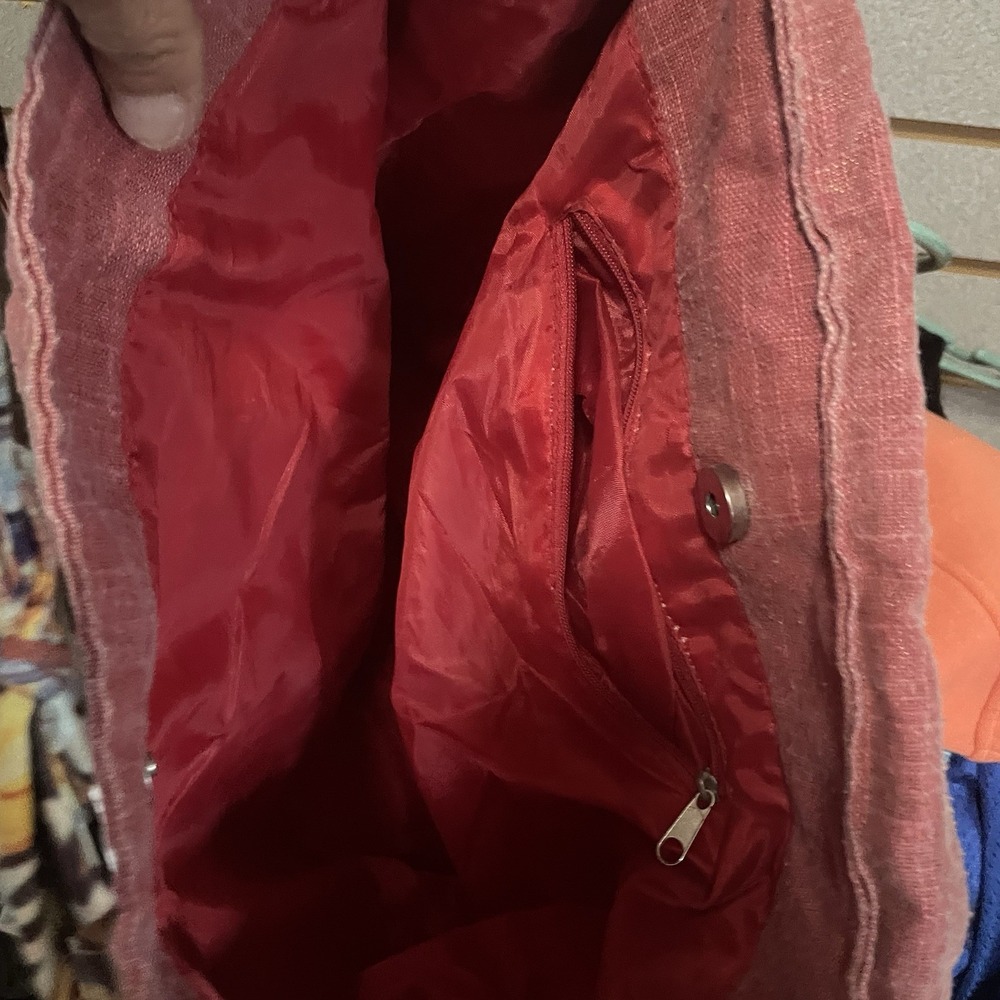 TRUE RELIGION Fragrances Hippie Chic Tote Bag Purse Red/Multi Color Drawstring! - Picture 8 of 8